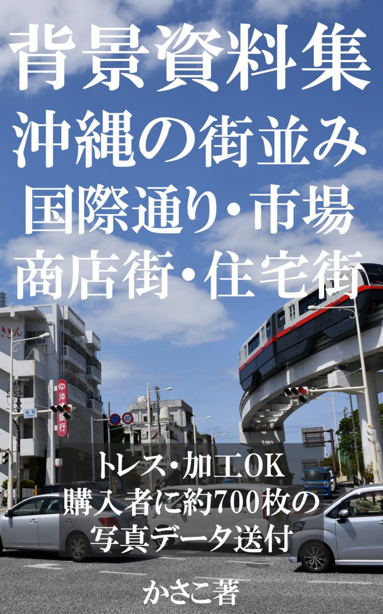 背景資料集「沖縄の街並み・国際通り・市場・商店街・住宅街」